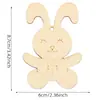 Easter Madera Niños DIY Artesanía de Virutas de Madera Huevos con Cuerda de Cáñamo Decoración de Fiesta Colgantes Hogar Madera