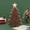 Artesanías Navideñas de Madera Personalizadas Árbol de Navidad Americano Adornos de Escritorio Decoraciones de Decoración de Ambiente para Ventana Escolar