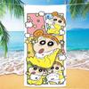 Crayon Shin-Chan ~ Toalla de baño de microfibra para adultos, natación, dibujos animados para niños, viaje, portátil, toalla de playa