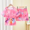 Pijamas de verano para niños, novedad de 2025, de manga corta, finos, para niños, grandes, adolescentes, ropa de casa, ropa exterior.