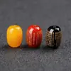 Cuentas de Ágata Natural Rojas, Amarillas y Negras en Forma de Corazón, Cuentas Redondas, Cuentas Espaciadoras, Cuentas Sueltas, Cadena para Pulsera, Accesorios de Cuentas Budistas, DIY Bodhi Lujo Ligero