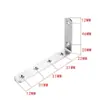 Soporte de Ángulo de Acero Inoxidable Engrosado Escuadra Recta de 90 Grados Sujetador de Ángulo Soporte de Estante Conector de Muebles en Forma de L en Forma de T Escuadra
