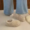 Zapatos de Algodón para Mujer Invierno 2026 Felpa Slip-on con Tacón Oculto, Cálidos, Completamente de Felpa, Talón Cerrado