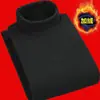Camiseta de manga larga de moda con cuello alto parcial, forro polar por ambos lados, para otoño e invierno, para hombre, prenda interior de punto cálida y cómoda, al por mayor