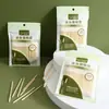 100 Palitos de Algodão Ponta Fina para Nail Art de Madeira Descartáveis para Limpeza de Derramamento de Gel em Sulcos de Unha Ferramenta