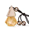 Colgante de Madera con Cuentas de Cristal Triangulares para Espejo Retrovisor de Coche, Perfume, Aceite Esencial de Aromaterapia, Fragancia para Coche, Venta al por Mayor