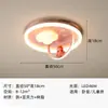 Lámpara de Dormitorio para Niños Lámpara de Habitación de Princesa para Niña Lámpara de Techo LED Rosa Creativa de Dibujos Animados Linda Protección Ocular para Niñas