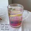 Copo de Vidro Antigo Médio Esmeralda Estilo Ins Design Nicho Caneca com Alça Copo de Café Doméstico Feminino Copo para Beber
