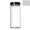 Botellas de Vidrio Redondas Selladas de Alta Capacidad para Pepinillos Caseros al por Mayor, Resistentes a Altas Temperaturas, de Grado Alimenticio, con Fondo Espeso