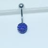 8mm anillo para ombligo de bola de perforación de cabeza única acero titanio médico piercing pin para oreja barra personalidad moda Shambhala diamante completo ombligo