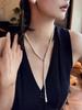 Collar de perlas de estilo francés, delicado y combinable con todo, para mujer, de alta gama, ligero, de lujo, con cadena de clavícula y accesorios de nicho.