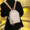 Mochila de marca da moda feminina 2023 nova moda bolsa de estudante universitária europeia e americana versátil simples mochila de viagem de grande capacidade