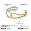Diseño Silencioso y Elegante, Estilo Clásico, Acero Inoxidable Dorado de 18 Quilates, Combinación de Colores Dorado y Plateado, Anillo Doble Anillo Dorado, 60 Joyas de Pulsera Grandes