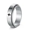 Anillos a Juego Sencillos y de Lujo para Pareja Europea y Americana Transfronteriza con Diseño de Estampado de Cruz, Anillos de Pareja para Hombre y Mujer, Set de Joyería