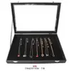 Caja Negra a Prueba de Polvo con 18 Compartimentos para Joyas, Collares, Anillos, Pendientes, Pulseras y Artículos de Colección, con Tapa