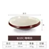 Prato de Hot Pot Ocidental Plástico Imitação de Porcelana Churrasco Coreano Buffet Prato de Churrasco Prato de Acompanhamento Tigela de Condimento Conjunto de Louças