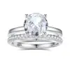 Anillo de Compromiso de Plata S925 con Diseño de Cruz de Estilo Nuevo Europeo y Americano, Set de Anillos de Boda Transfronterizos, Anillo de Compromiso de Diamante Redondo de Alto Carbono de Lujo Ligero