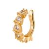 Corea del Sur Clip de Oreja Simple de Zircón sin Agujero Moda Retro Geométrico en Forma de C Clip de Oreja Diseño Nicho Aretes Elegantes para Mujer