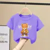 Camiseta de Manga Corta 100% Algodón Puro para Niños Mayores, Nuevo Estilo de Verano con Estampados Elegantes, Camiseta Casual Fresca y Atractiva para Niños