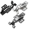 Bisagra de marco de aluminio con amortiguación, vitrina con puerta de vidrio, bisagra de puerta lateral estrecha, vinoteca, negro plomizo, bisagra hidráulica con amortiguación de 90 grados