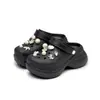 Zuecos para Mujer, Sandalias Cerradas de Punta Trendy de Eva con Suela Suave para Exteriores, Pantuflas Nube, Mules Adecuados para Usar al Aire Libre