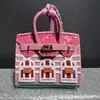 Mini Ventana Casa Pequeña Bolsa Platino Nuevo Colgante Moda Bolsa Roja Coche Bolsa Linda Cabeza Colgante Auriculares Boca Bolsa para Llaves