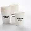 Tazas de Papel Blancas Puras de 4oz 6oz 7oz 8oz Tazas de Papel Desechables Tazas de Papel Publicitarias Tazas de Papel para Bebidas Calientes Fábrica de Origen