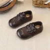 Zapatos Oxford para niña estilo coreano, nueva colección otoño 2026, zapatos de vestir sencillos para niña, estilo británico, suela blanda, antideslizantes, zapatos pequeños de piel