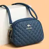 Bolso cruzado texturizado para mujer 2024 Nuevo de primavera Versátil Acolchado Casual Bolso de hombro Tres capas Gran capacidad Bolso para madre de mediana edad
