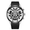 Megel Nuevo Reloj para Hombre Multifunción Cronógrafo Tres Ojos Seis Manecillas Correa de Silicona Transfronterizo Reloj de Cuarzo al por Mayor 2222