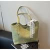 Bolso Bandolera de Gran Capacidad para Viajeros Transfronterizos 2025 Primavera Nuevo Estilo Coreano Moda Bolso Tote Simple Casual Elegante