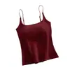 Camisola Nueva de Otoño e Invierno Cepillada para Mujer con Copa Integrada Versátil Hermoso Top de Espalda con Almohadilla para el Pecho Incorporada para Usar como Prenda Exterior