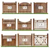Postes de Madeira Carbonizada Anti-Corrosão para Cercas Externas, Cerca de Jardim e Pátio, Grade de Cerca Divisória Inserida no Solo