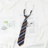Corbata Rayada Rojo Vino para Mujer, Estilo Japonés, Estilo jk, Estilo Preppy, Persona Perezosa, Foto sin Trabajar, Material Escolar, dk Corto Marrón Hombre