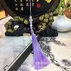 Direto da fábrica 12CM borla vertical de longevidade borla diy pingente de leque antigo Hanfu cheongsam pressão lapela orelha pendurada