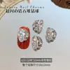 Joyería de Circonita de Alta Calidad, Decoraciones Apiladas de Diamantes para Uñas, Diamantes Irregulares Deslumbrantes con Forma de Cubo de Azúcar Transparente para Decoración de Uñas