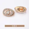 Tampinha de Unha Ponto Diamante Metal Pequeno Estilo Chanel Roupa Casaco Trench Coat Suéter Malha Botões Sensação de Luxo