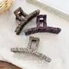 Pinza para el cabello de tela a cuadros coreana, envolvente, a la moda y dulce, versátil para recogidos en la parte trasera de la cabeza, accesorio para el cabello tipo pinza de tiburón