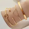 Pulsera de Amor con Diamantes Retro Europea y Americana Comercio Exterior Transfronterizo Personalizada de Metal Anudada Infinita Abierta Pulsera Joyería al por Mayor