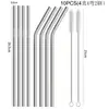 Venta caliente de Amazon pajilla de acero inoxidable 304 265 mm color plata traje accesorios Stanley fábrica al por mayor