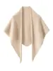 Nuevo Otoño/Invierno 100% Cachemira Pura Bufanda Chal Triangular Grande para Mujer Tejido Cálido Engrosado Hueco Chal Prendas de Abrigo