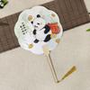 Leque Redondo Estilo Chinês Panda, Papel de Desenho, Design Criativo Temático de Frutas, Fotografia de Viagem Hanfu, Produtos Criativos Culturais Chineses, Tendência Nacional, Leque Estilo Antigo