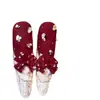 Acessórios para Unhas Laço Veludo Vermelho Ano Novo Designs Mistos de Laço Estilo Francês Pérola Gota d'Água Zircônia Decoração de Unhas