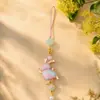 Llavero de Conejo Corredor de Brocado de Canción Linda, Colgante de Cintura Estilo Antiguo Hanfu para DIY, Adorno Souvenir Cultural