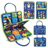 Tablero de Aprendizaje de Fieltro Transfronterizo Tablero Educativo de Iluminación para Niños Tablero de Educación Temprana Juguete para el Desarrollo Cerebral Tablero de Vestir de Fieltro para Jardín de Infancia