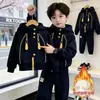 Conjunto de Ropa Infantil Primavera y Otoño 2026 Nuevo Elegante Deportivo Casual Moderno Estilo Urbano Conjunto de Dos Piezas con Sudadera con Capucha para Niños y Niñas