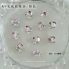 Decoraciones para Uñas con Pedrería Acabado Blanco K9, Pedrería Ovalada sin Base Hielo Azúcar Deslumbrante de Alta Gama, Accesorios de Pedrería para Uñas de Lujo Ligero