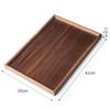 Juego de Té Chino para el Hogar de Madera Maciza Bandeja de Nogal para Té Seco Tienda de Barbacoa Bandeja de Madera con Cuerda