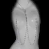 Cadena Corporal de Diamantes Sexy Personalizada Estilo Europeo y Americano para Mujeres Clip de Pezón para Bikini Sexy de Club Nocturno con Cadena Accesorios de Cadena para el Pecho