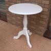 Mesa de centro redonda de madera maciza estilo europeo, mesa de esquina antigua, mesa redonda, sofá estilo americano, mesa de centro retro para negociar.